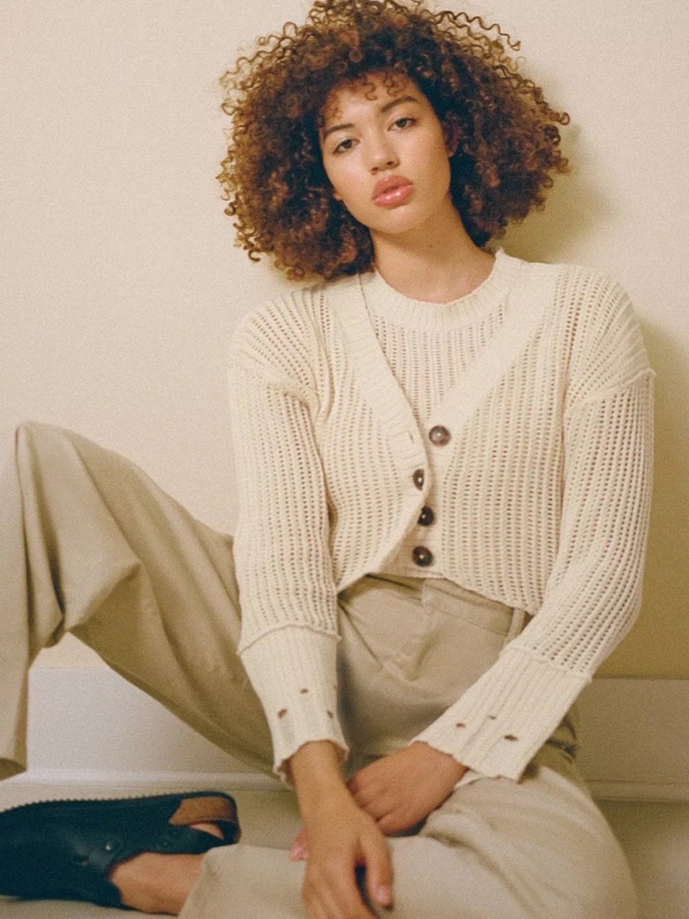 Urban Outfitters Cropped Distressed Cardigan Sweater